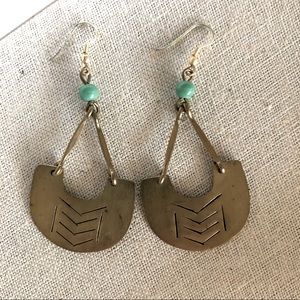 Etched Brass Earrings
